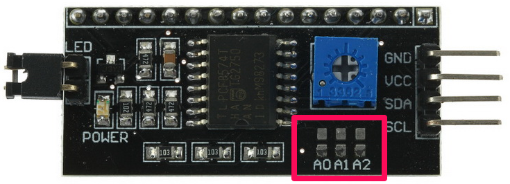 i2c lcd board address